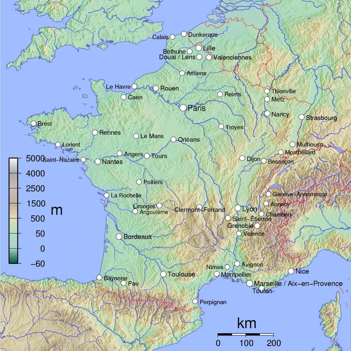 Francia mappa della discarica