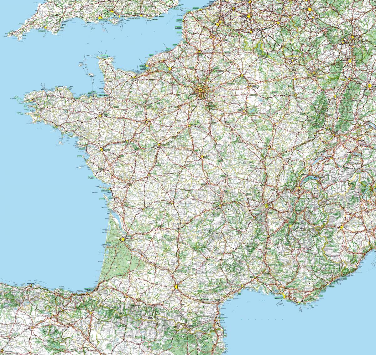 Mappa stradale della Francia