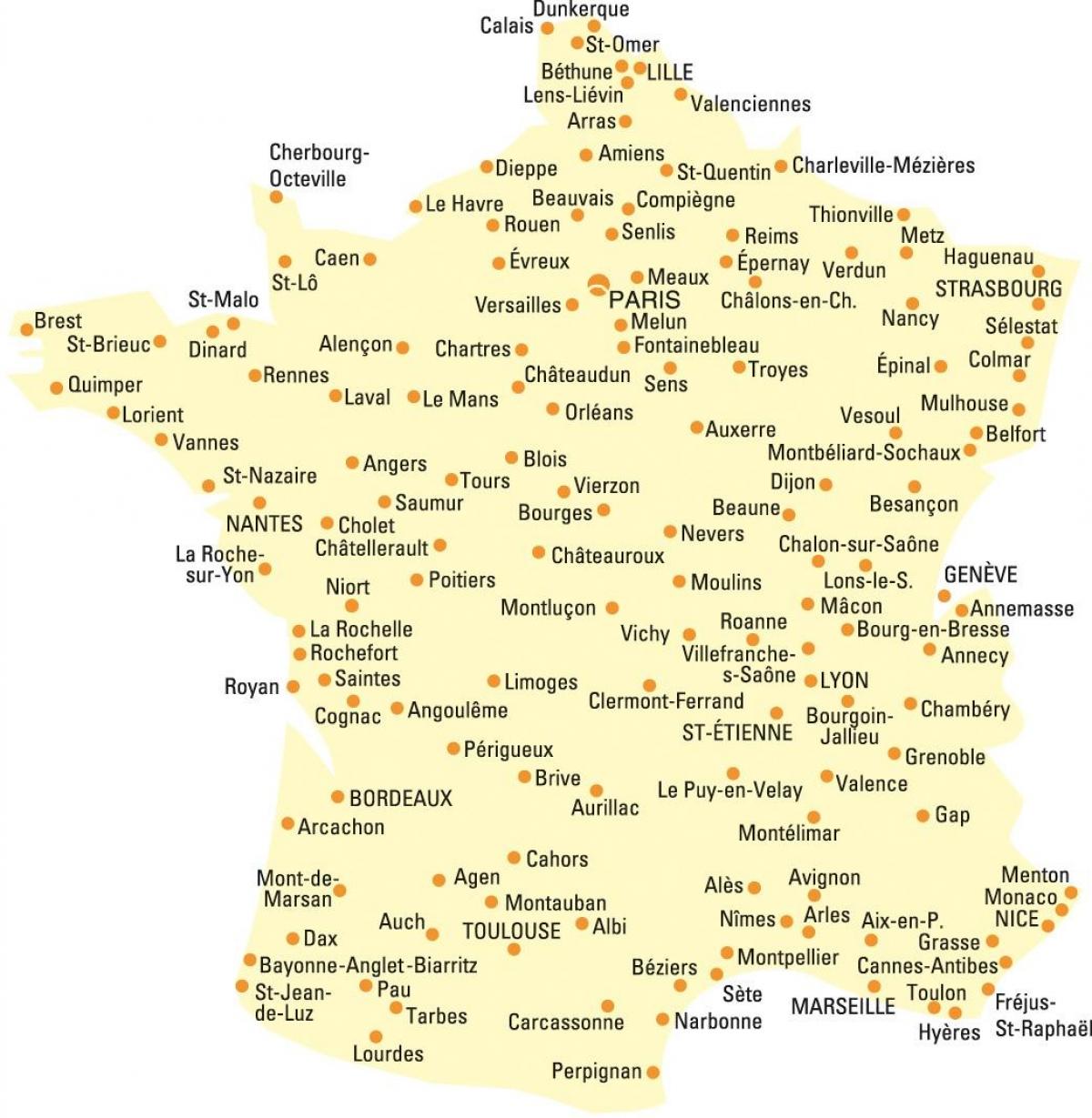Francia mappa della città