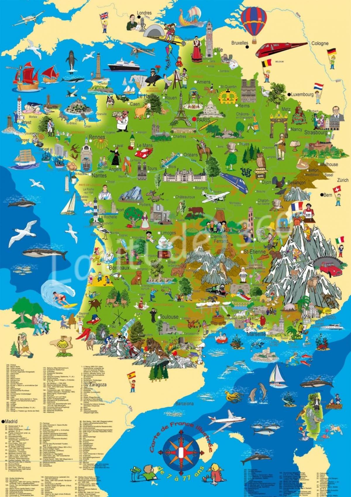 Mappa di viaggio Francia